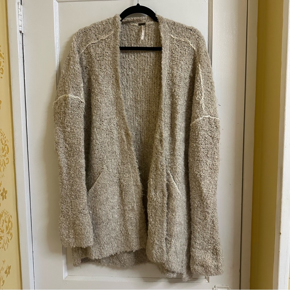 Free People Boucle Knit Cardigan